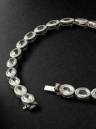 SHAY - 18-Karat Blackened Gold Topaz Tennis Bracelet