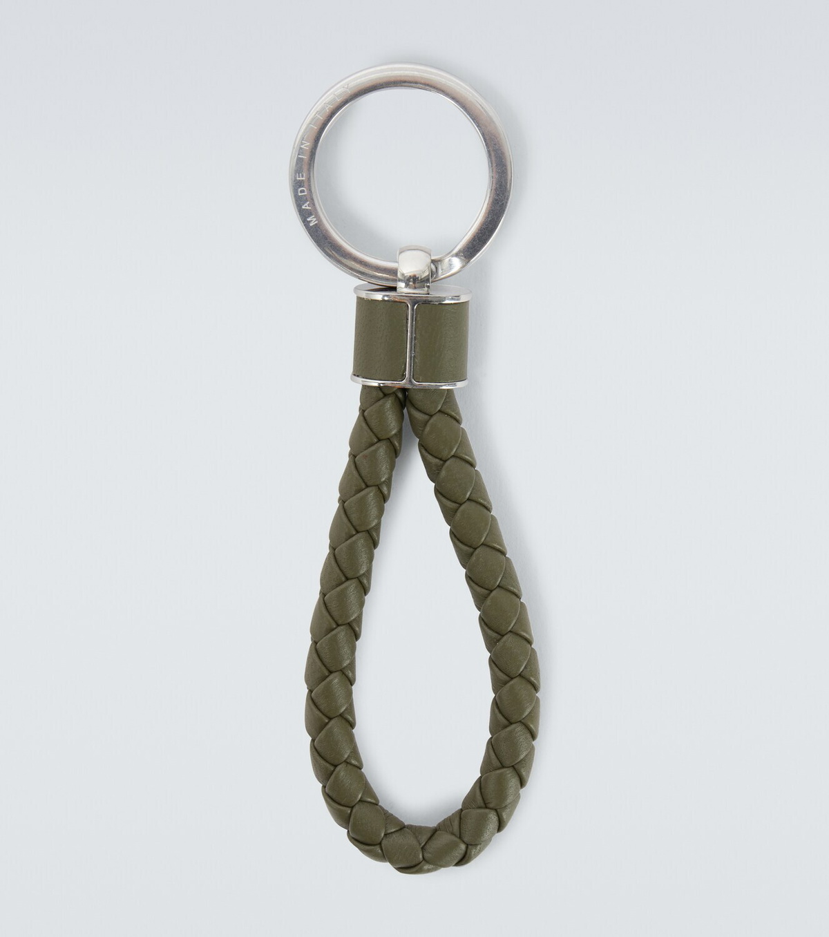 Bottega Veneta Intreccio leather keychain