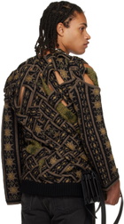 Y/Project Brown Braided Sweater