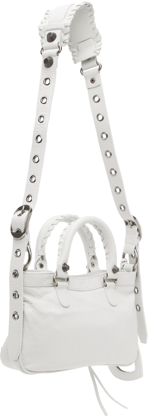 Balenciaga White Small Neo Cagole Bag Balenciaga