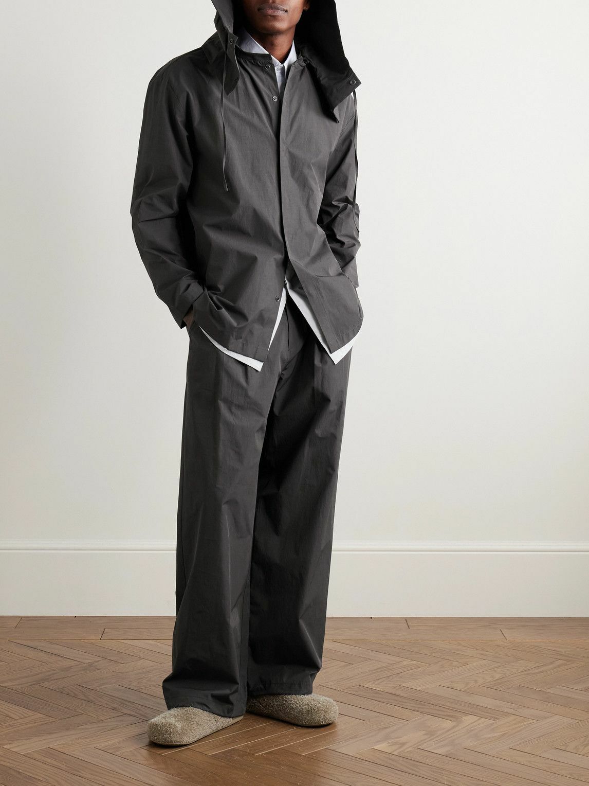 Amomento - Hooded Poplin Jacket - Gray
