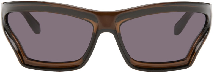 Photo: LOEWE Brown Arch Mask Sunglasses