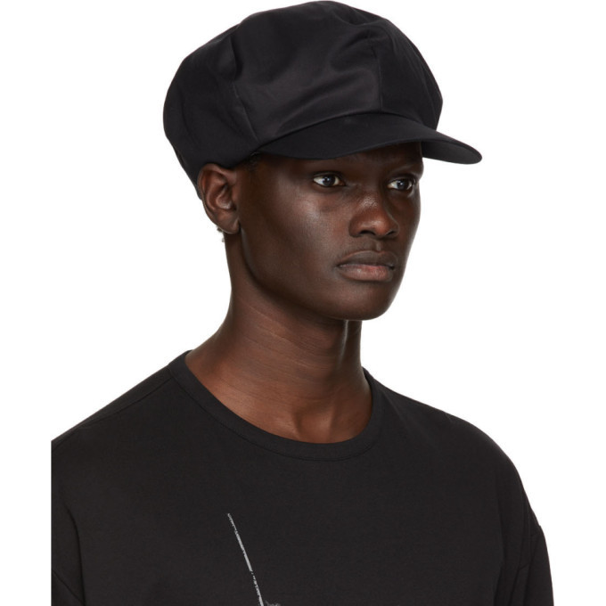 Yohji Yamamoto Black Layered Newsboy Cap Yohji Yamamoto