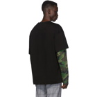 Juun.J Black Camo Layered Long Sleeve T-Shirt