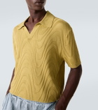 Frescobol Carioca Rino cotton and silk jacquard polo shirt