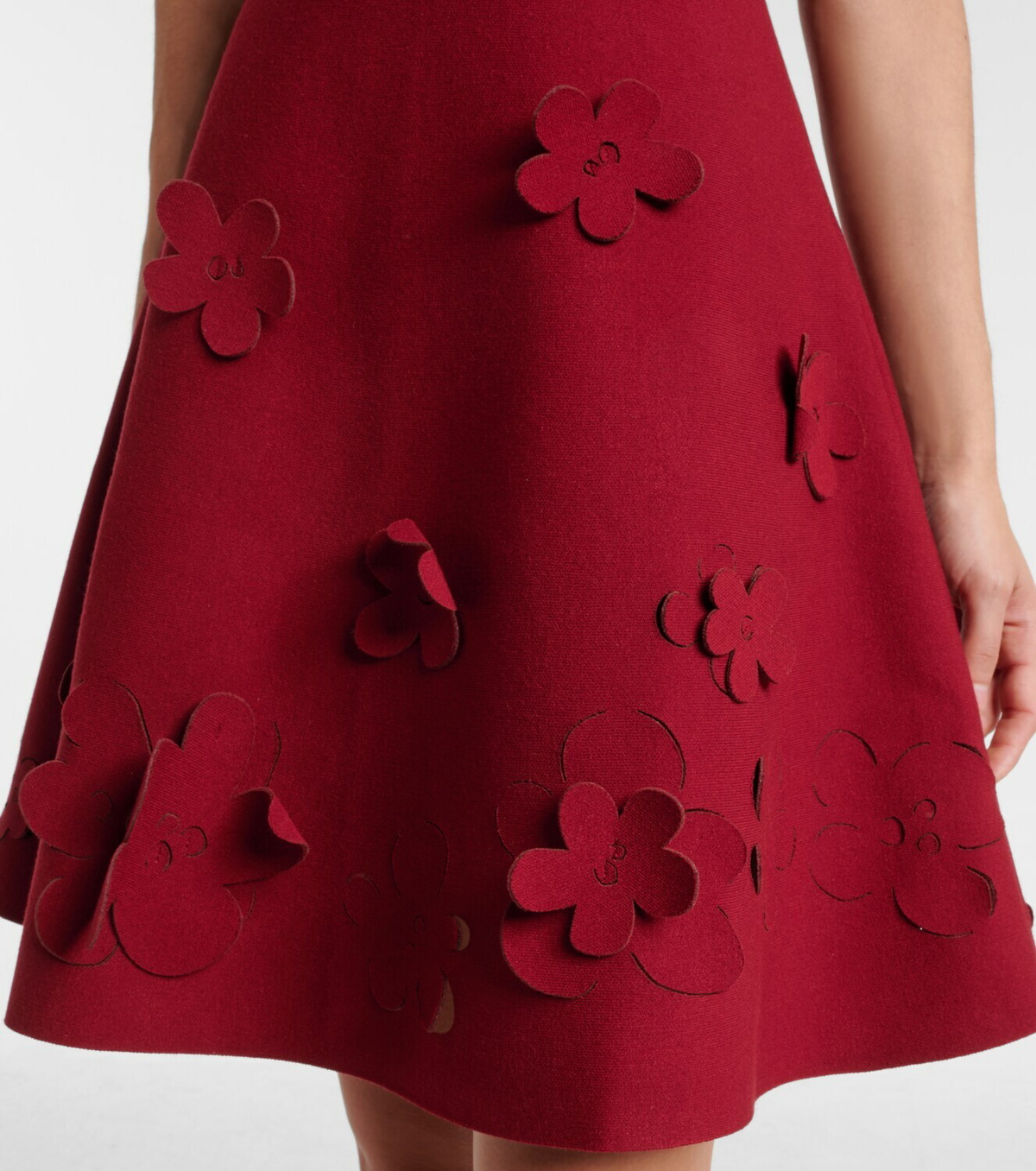 Oscar de la Renta Floral knitted minidress