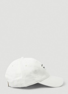 Embroidered Logo Cap in White