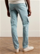 Incotex - Slim-Fit Tapered Stretch-Cotton Trousers - Blue