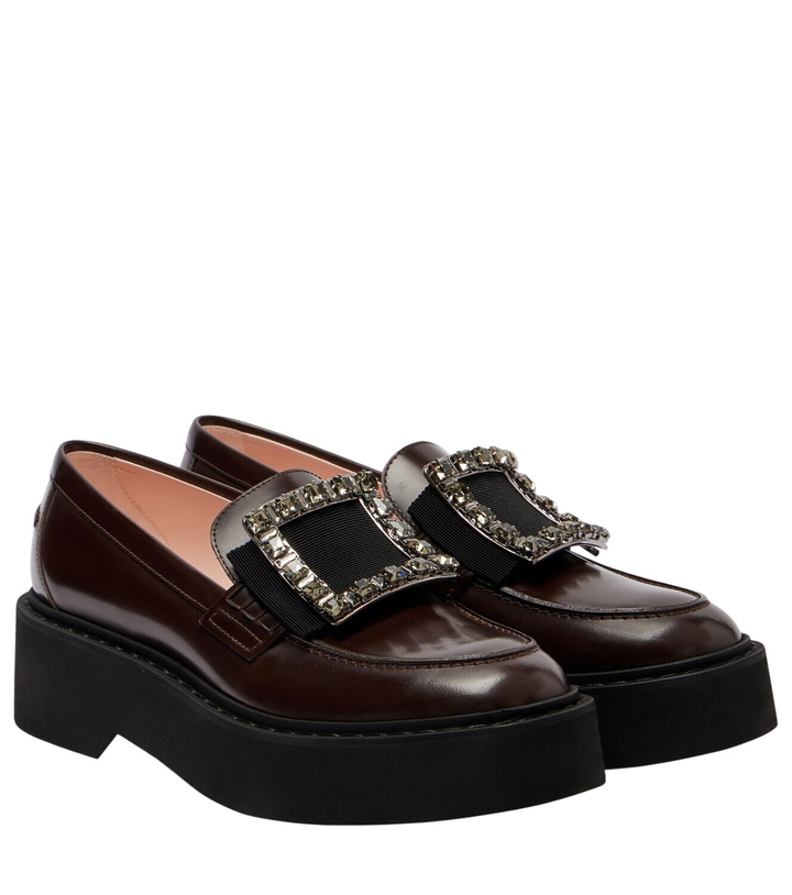 Photo: Roger Vivier Viv' Rangers leather platform loafers