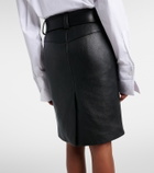 Saint Laurent Belted leather pencil skirt