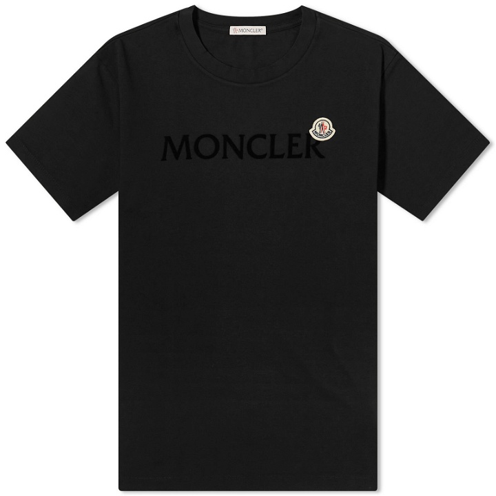 Photo: Moncler Men's Tonal Logo T-Shirt in Black