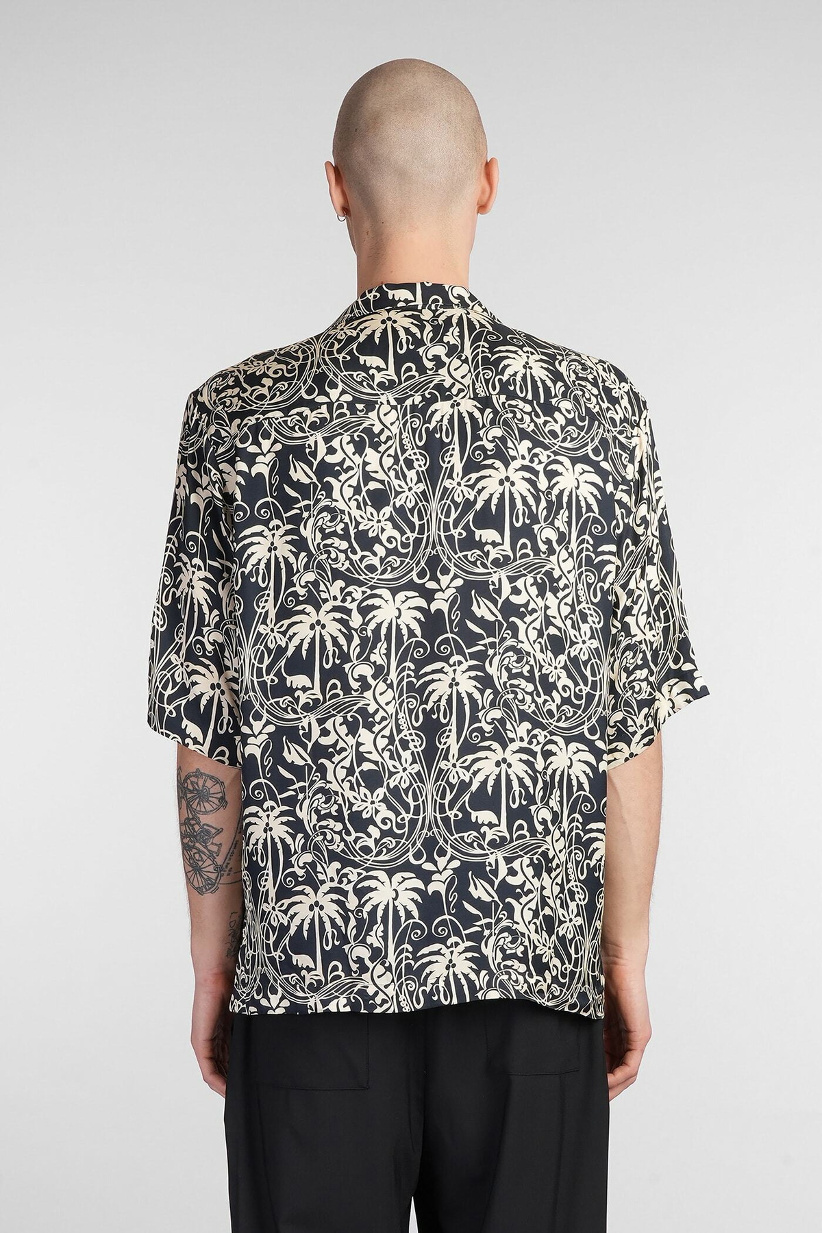 Laneus Shirt In Black Viscose