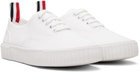 Thom Browne White Canvas Heritage Sneakers