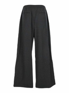 Juun.J Grey Trousers With Elastic Waist And Pleated Design In Wool Woman