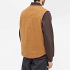 Dickies Men's Duck Canvas Vest in Stonewashed Brown Duck