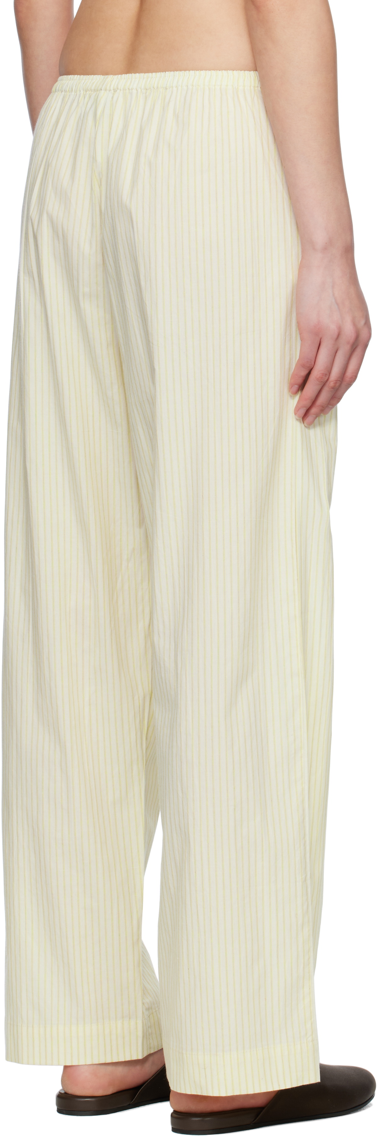 Deiji Studios White & Yellow Ease Lounge Pants