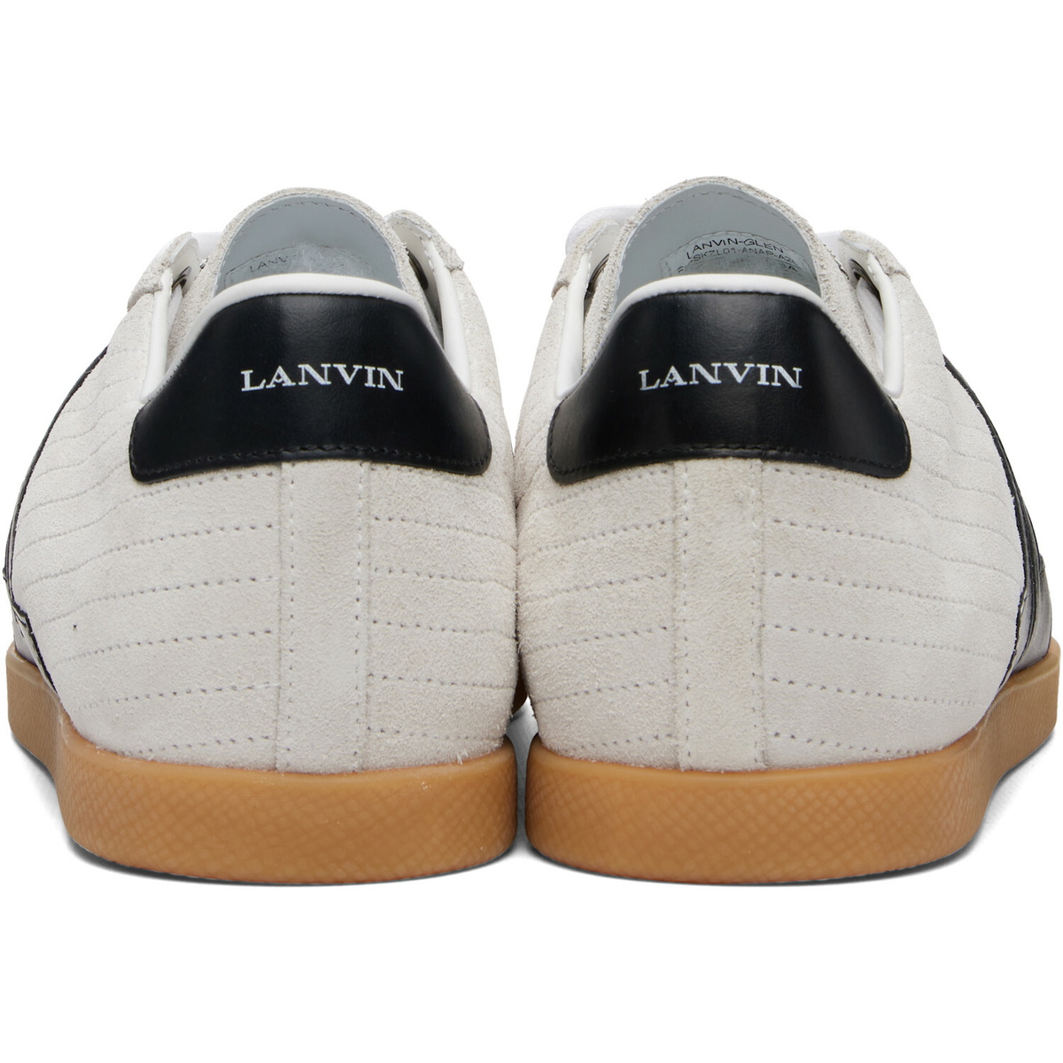 Lanvin Off-White & Black Glen 2.0 Leather Sneakers