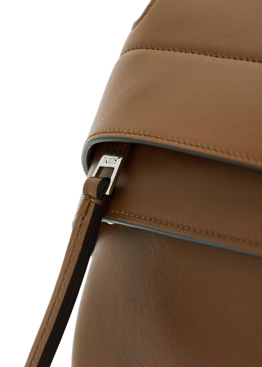 Tods Wav Monospalla Piccola Leather Tote bag - Tan - One Size