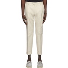 Z Zegna Off-White One Pleat Trousers