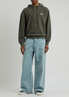 Loewe Logo Hooded Wool Sweatshirt Grey