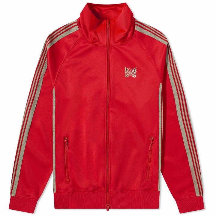 Photo: Needles Men's Poly Smooth Track Jacket in Red