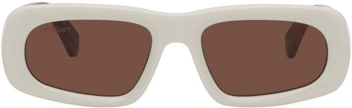 Photo: Off-White White & Brown Austin Sunglasses