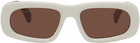 Off-White White & Brown Austin Sunglasses