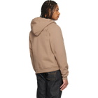 Dime Taupe Cursive Small Logo Zip Hoodie