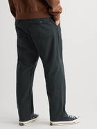 GENERAL ADMISSION - Ratrock Straight-Leg Cotton-Twill Drawstring Trousers - Black