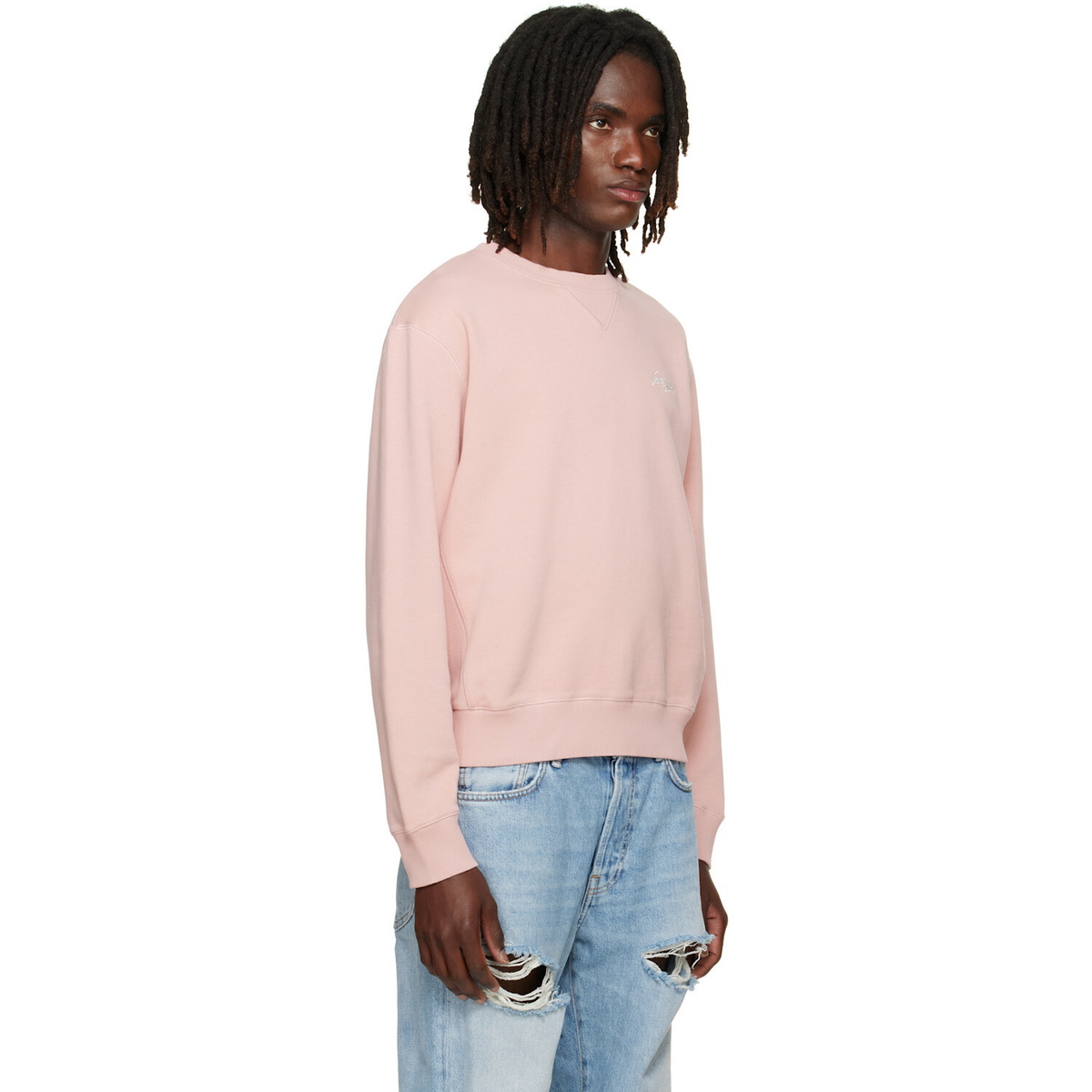 Acne Studios Pink Logo Fleece Sweatshirt