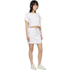 Champion Reverse Weave White Cropped Logo T-Shirt