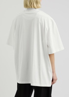 The Attico Logo-embroidered Cotton T-shirt White