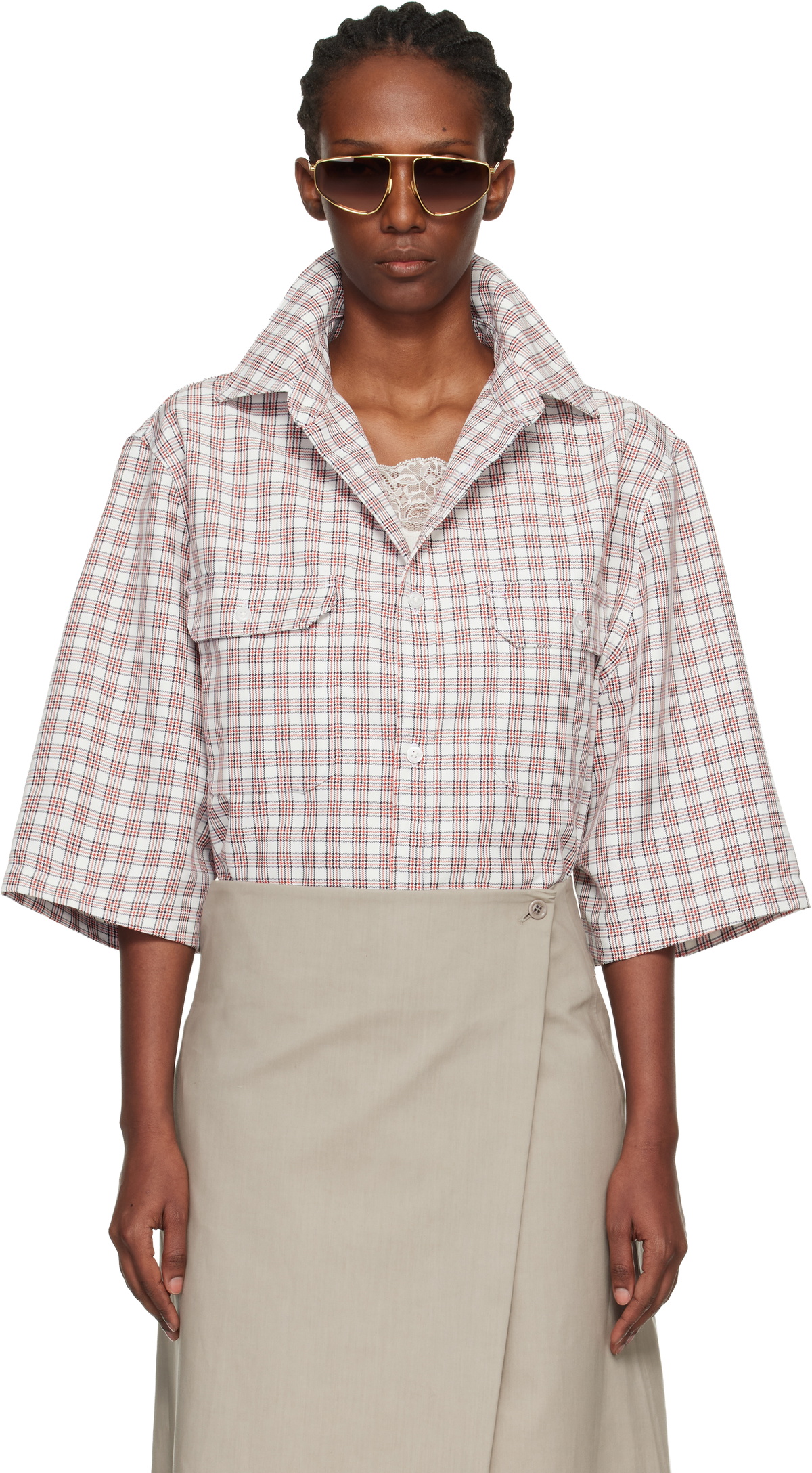 WILLY CHAVARRIA White & Red S/S Corcoran Shirt