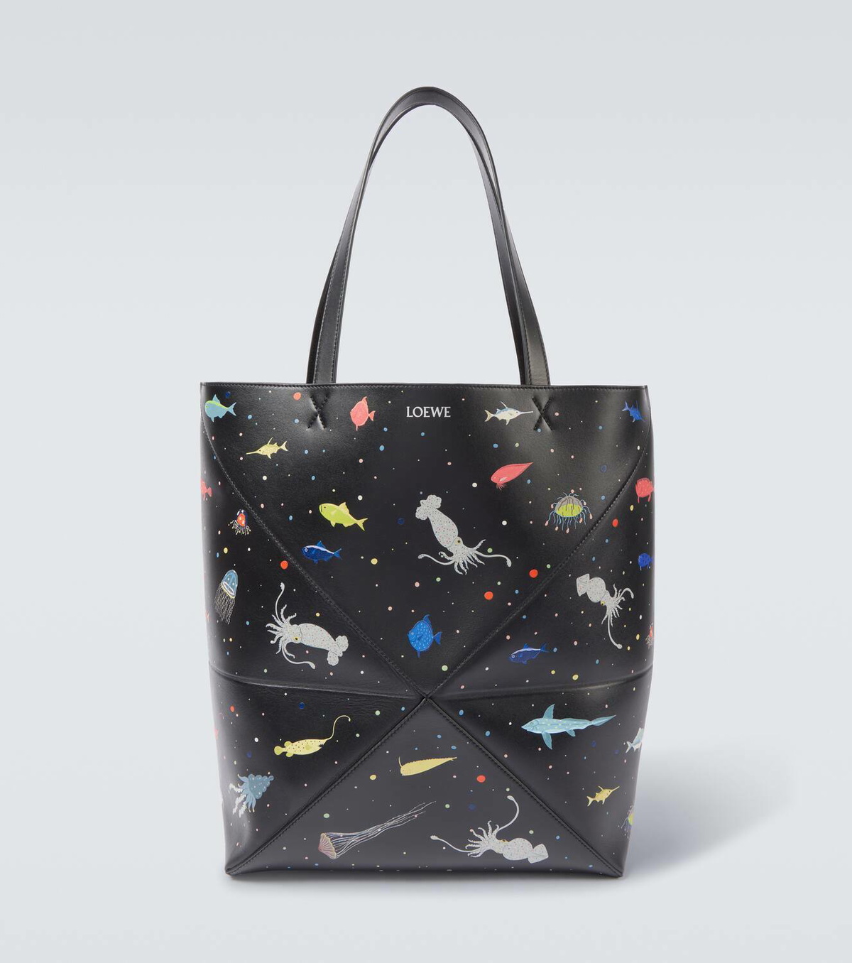 トビウオと鯨 Loewe x Suna Fujita Puzzle Fold Deep Sea XL tote bag Loewe