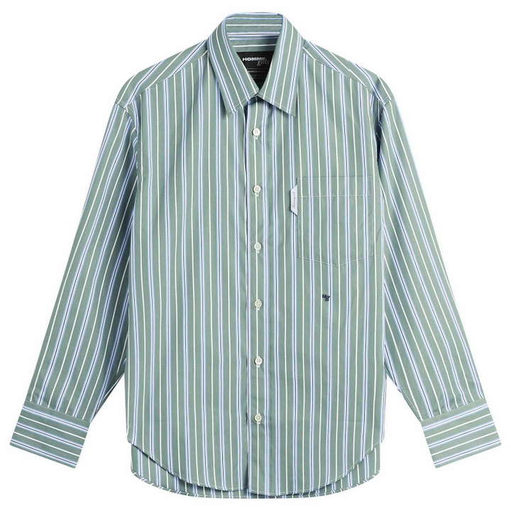Photo: Hommegirls Women's Classic Shirt in Green Porto Stripe