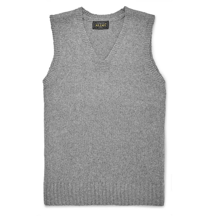 Photo: Beams Plus - Wool-Blend Sweater Vest - Men - Gray