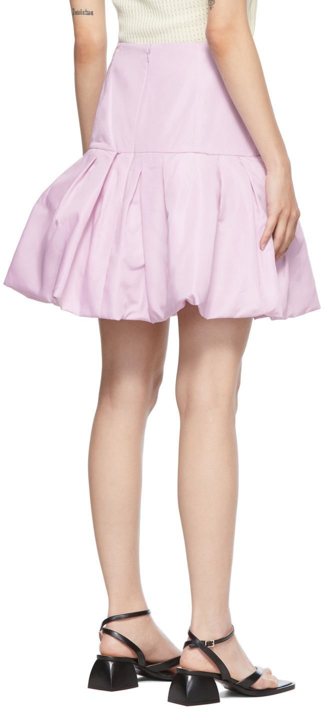 3.1 Phillip Lim Pink Taffeta Bubble Hem Miniskirt