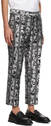 Moschino Black & White Filmstrip Trousers