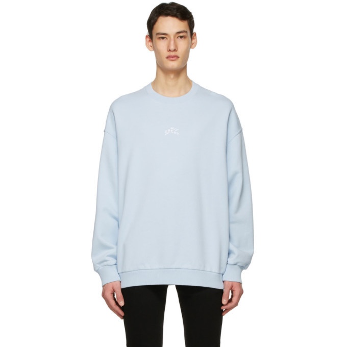 Photo: Givenchy Blue Embroidered Refracted Sweatshirt