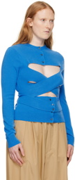 Meryll Rogge Blue Wrap Cardigan