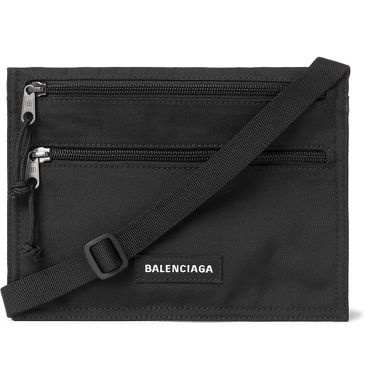 Photo: Balenciaga - Explorer Logo-Appliquéd Canvas Messenger Bag - Black