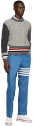 Thom Browne Wool RWB Stripe Cable Sweater