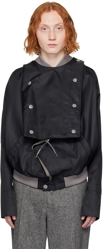 Photo: Vivienne Westwood Black Double-Breasted Bomber Jacket