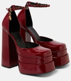 Versace - Medusa Aevitas patent leather platform pumps