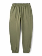 Nike - Solo Swoosh Tapered Logo-Embroidered Cotton-Blend Jersey Sweatpants - Green
