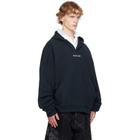 Balenciaga Black 'Balenciaga' Back Polo Hoodie