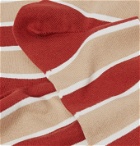 Sunspel - Striped Cotton-Blend Socks - Red