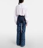 La DoubleJ Partenope printed high-rise flared jeans