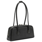 MARGE SHERWOOD Women's Soft Baguette Bag in Black Plain 