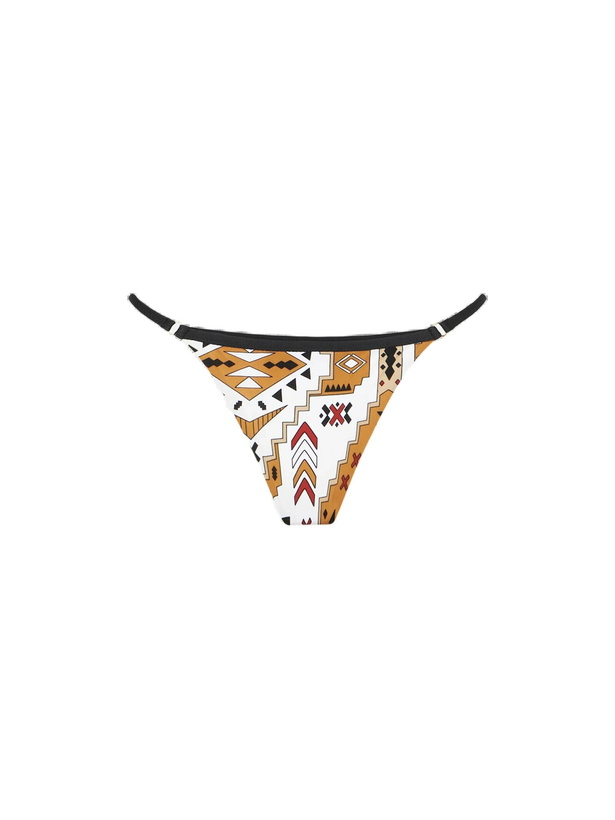 Photo: MC2 Saint Barth Woman Cheeky Swim Briefs Jodene With Aztech Print